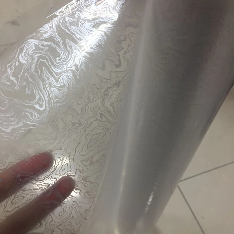 Пленка для aqua print CSWF124-1 0,5 m X 2 m/10 m Серебристая волна и прозрачная печать для переноса воды