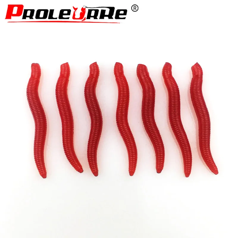 100pcs Lifelike Red Earthworm bait Worms Artificial Fishing Lure 35mm Soft Baits Silicone Shrimp Flavor Additive baits Tackle 100pcs Lifelike Red Earthworm bait Worms Artificial Fishing Lure 35mm Soft Baits Silicone Shrimp Flavor Additive baits Tackle