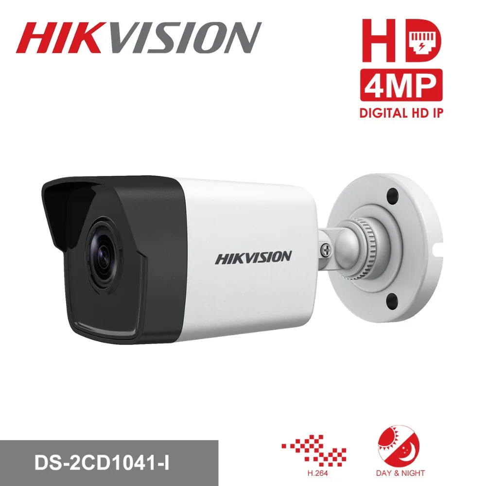 Original HIKVISION Security Camera DS-2CD1041-I 4.0 Megapixels PoE IP Camera IR CCTV Bullet Camera DWDR IP67 Original HIKVISION Security Camera DS-2CD1041-I 4.0 Megapixels PoE IP Camera IR CCTV Bullet Camera DWDR IP67
