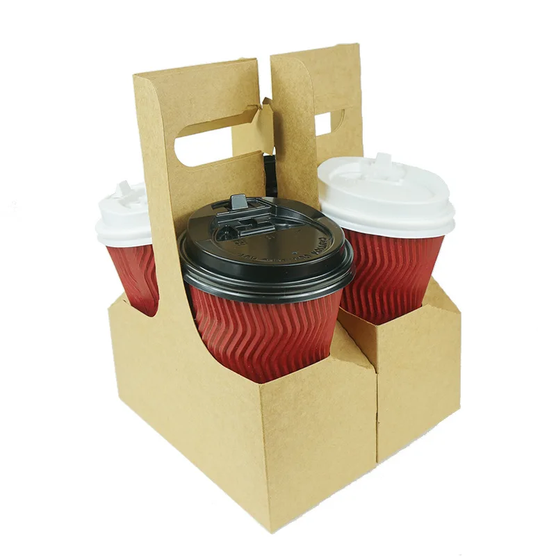 Holder Disposable Take Away Drinks Shelf To go Box Cafe Restaurant