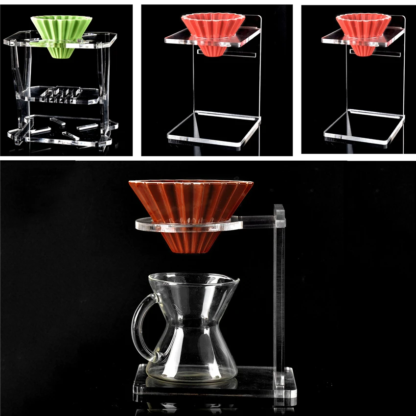 

Acryl Espresso Coffee Dripper Stand Coffee Filter Holder Drip Cup Bracket Coffee Tea Filter Basket Cafe Tools For Barista