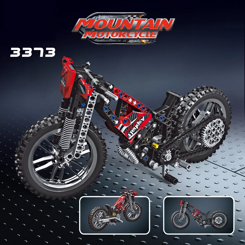 

New Technic 253pcs Deformable Cross-Country Motorcycle 2 Model Building Blocks Toy Educational Kid's Birthday