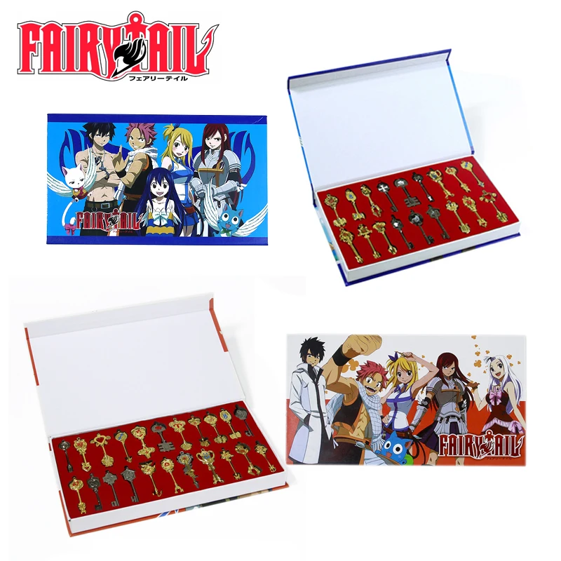 

Fairy Tail Lucy Key Keychain 22pcs /set or 18pcs /set Heartfilia Sign Of The Zodiac Gold Key Anime Cosplay
