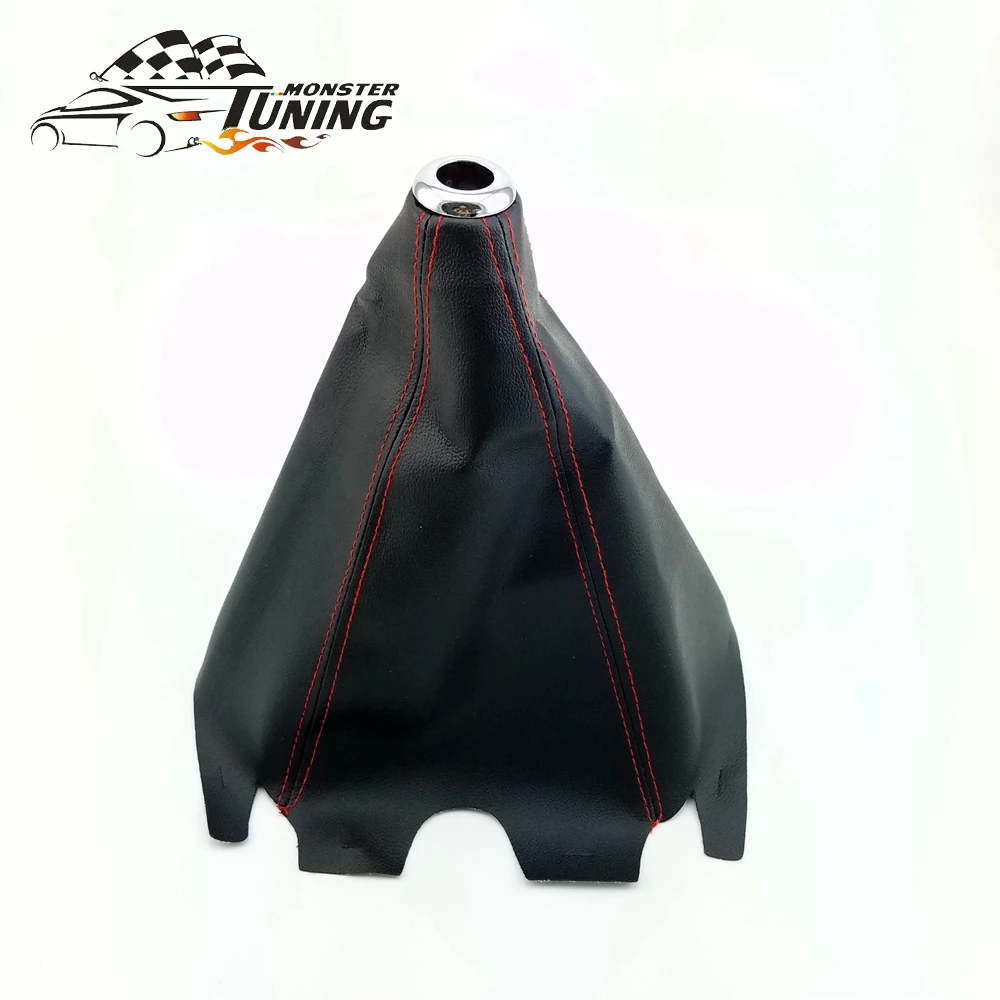 Универсальная кожаная задняя крышка для тюнинга Monster с красным/синим стежком MT/AT |