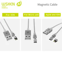 WSKEN magnetic cable,micro usb to usb cables for android devices, and For lightning device. charging cables.