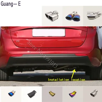 

car stickers body cover muffler exterior back end pipe dedicate exhaust tip tail outlet ornament 1pcs For Kia CEED 2010-2014