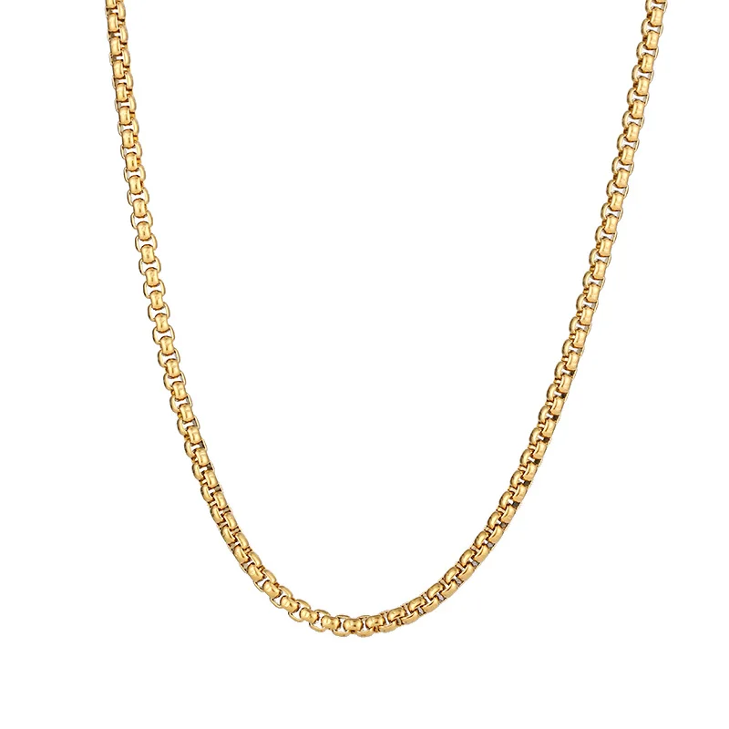 Мужские и женские ожерелья-цепочки из нержавеющей стали с подвеской из каканы золотого и серебряного цвета 0,3 см с жемчужной пряжкой, ювелирные изделия с эффектом выцветания, A1301