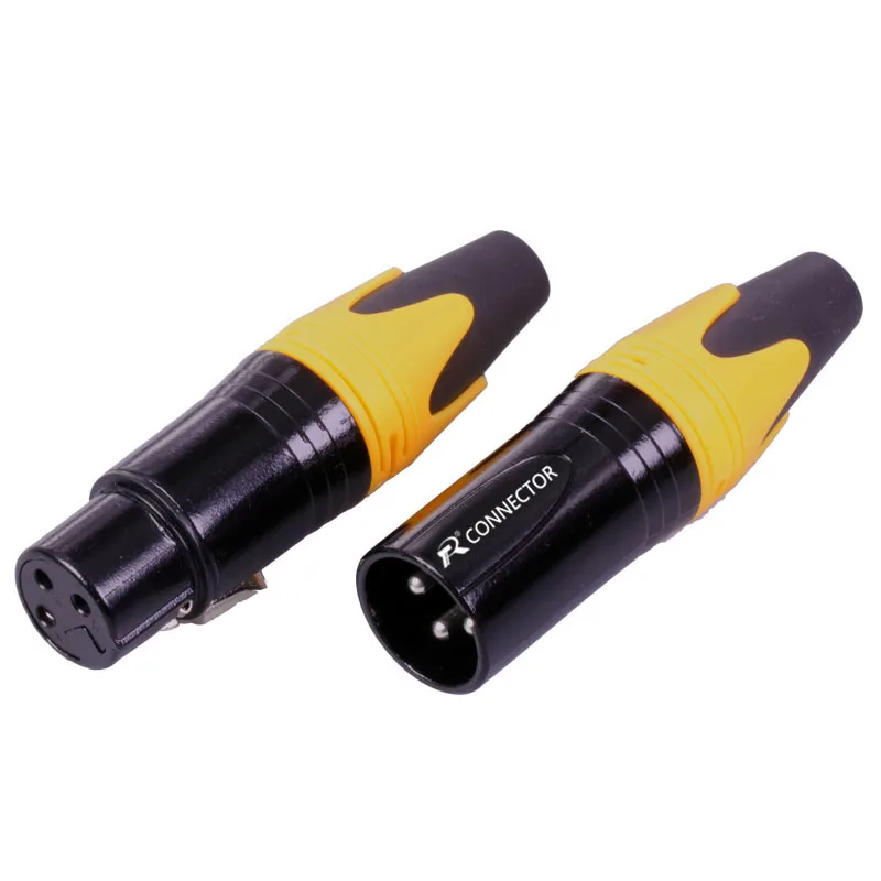 20 шт./10 комплектов 10 шт. 3 Pin XLR Female Jack+ 10 шт. штекер Профессиональный 3-полюсный XLR разъем микрофона оптом