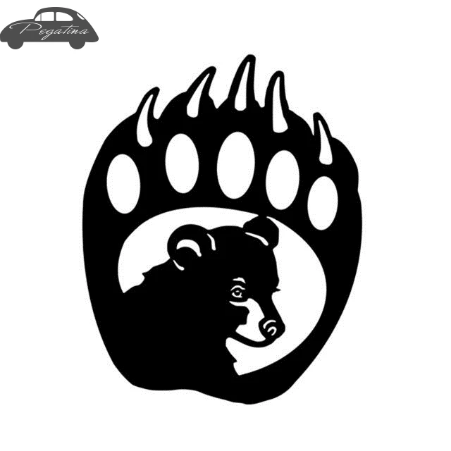 Pegatina Bear Decal Hand Car Sticker Car Posters Vinyl Wall Decals Quadro Parede Decor Mural Wild Animal Sticker