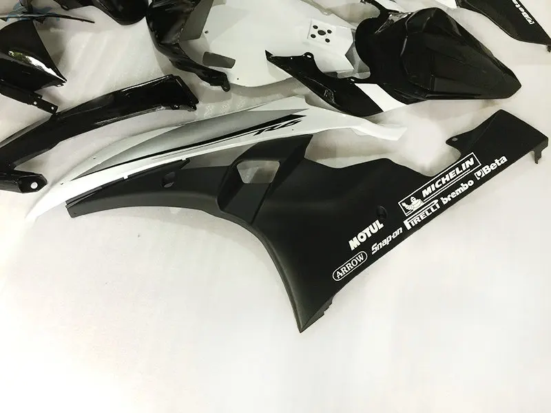 Индивидуальные инжекторный комплект подходит для YAMAHA R6 YZFR6 2006-2007 YZF R6 06-07 чернобелый обтекатель запасные части корпуса FY12