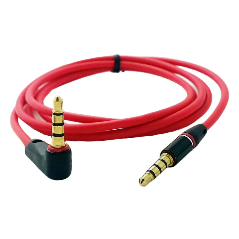 10cm 90 Degree Angled Short 4 pole 3.5mm to 3.5mm Audio
