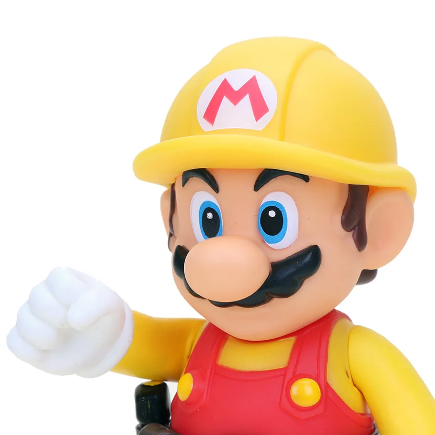 12 см Super Mario Bros Марио Йоши Луиджи огненный Mario Maker Bowser Wario Peach ПВХ экшн-Коллекция Модель игрушки куклы