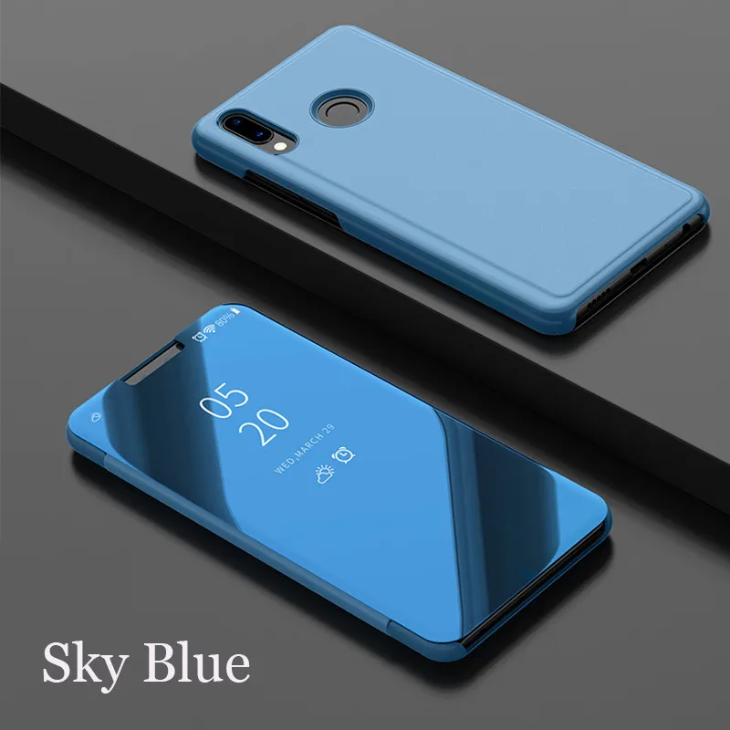 Чехол для Xiaomi Mix 2, 3, ремешок F1 8 8se 8pro 8lite 5x 6x a1 a2 Зеркало сенсорный подставка 360 Полное покрытие для Redmi S2 6A 5 Note 4X5 6 iPad Pro - Цвет: Sky Blue
