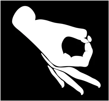 

2Pcs Interesting Pack Circle Game Hand Finger Decal Sticker Circle Punch Game Meat Gazer Cock Watcher sticker 12.5cm