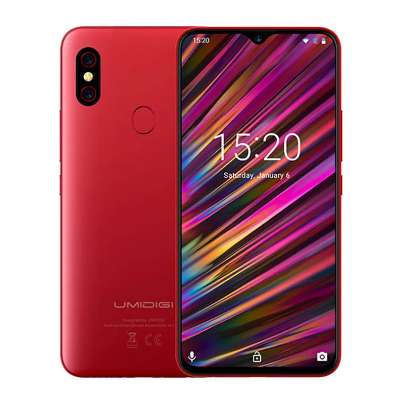 UMIDIGI F1 6,", дроп FHD Helio P60 AI, смартфон на Android 9,0, 4 Гб ОЗУ, 128 Гб ПЗУ, 5150 мАч, мобильный телефон, NFC, 16 МП, 4G, мобильные телефоны - Цвет: Red