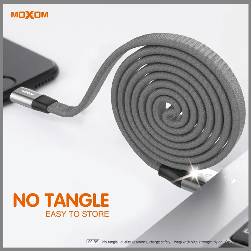 Usb-кабель MOXOM для осветительного кабеля 2.1A быстрое зарядное устройство зарядный кабель для iPhone 5S X 8 7 6s 5 se для iPhone кабель для iPad