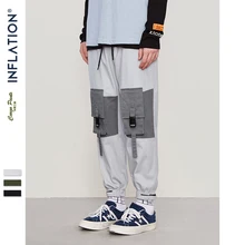 Инфляция мужская одежда Уличная Брюки карго осенние зимние штаны Homme модные хип-хоп мужские брюки с несколькими карманами 93301W
