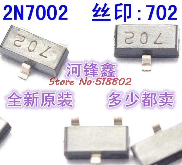 

100pcs/lot 2N7002LT 2N7002 7002 SOT-23 In Stock