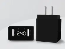 Dual USB 2.4A Mobile phone Travel charger Tablet PC charger Charging head with digital display LED screen 