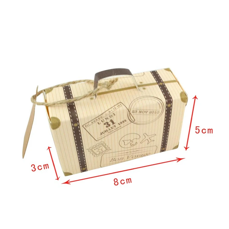 1 шт. винтажная креативная Горячая новинка мини чемодан коробка для конфет свадебный подарок упаковка для конфет коробка для выпечки