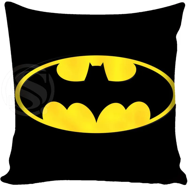 

Custom Batman Logo Pillow Case zipper 35x35cm 40x40cm 45x45cm 60x60cm two sides pillowcase Custom your image