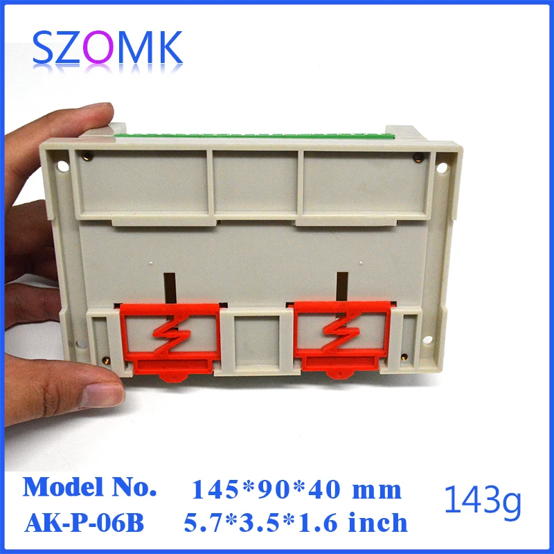 Корпус для din рейки PLC из АБС пластика с клеммной колодкой (1 шт.) 145*90*40 мм|box fish|box