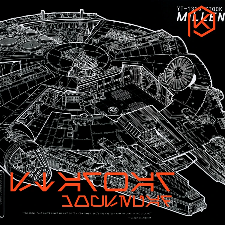Механическая клавиатура Millennium Falcon коврик для мыши 900 400 4 мм непрошитые края