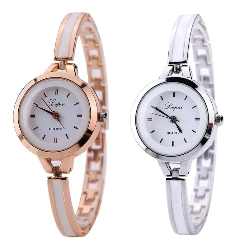 

JOCESTYLE Lvpai Slim Alloy Strap Quartz Watch Women Round Dial Analog Wristwatch Gift