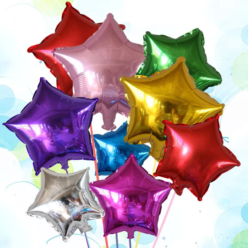 

1pcs 18 inch Five-pointed Star Aluminum Foil Balloon Heart Wedding Birthday Party Decoration Kid Market Hotel Supplies Air Balls