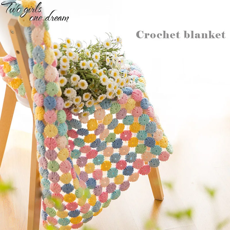 

Pastoralism Placemat Handmade Cushion Carpet Hand hooked Yoga Bolster Fashion Crochet Blanket 80*80cm Wedding Crochet Table Mat