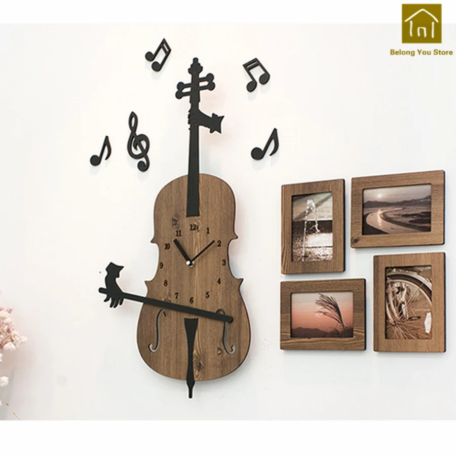 Искусство личность настенные часы современный дизайн межкомнатные деревянные