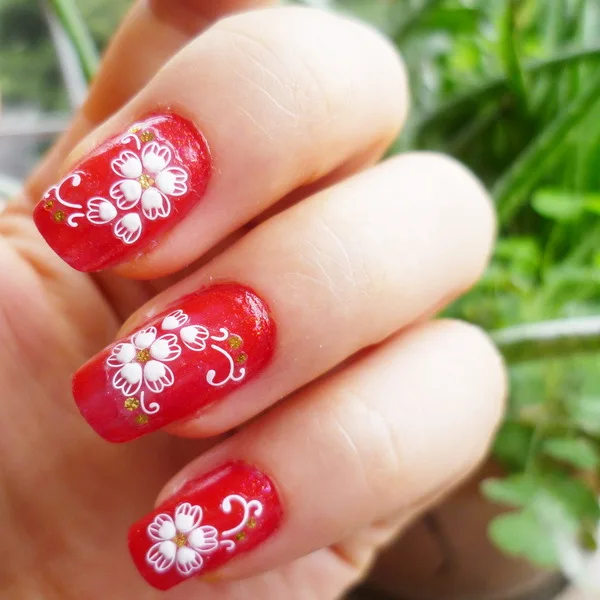 

2pcs Chic Flower Nail Art Water Decals Transfer Stickers Splendid Water Decals Sticker Xf718-xf6121