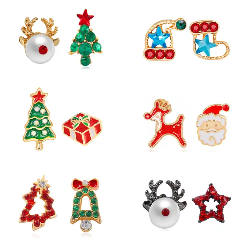 christmas stud earrings