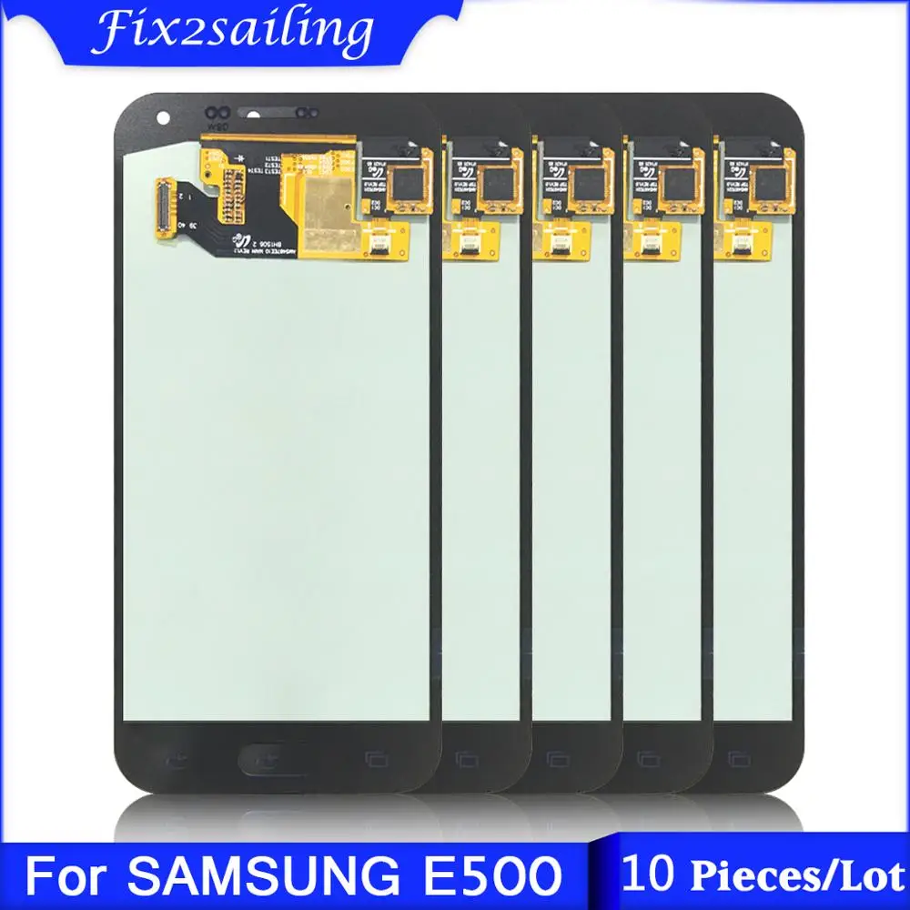 

10 Pieces/Lot Top Quality LCD For Samsung Glaxy E5 E500 E500F E500H E500M LCD Display Touch Screen Digitizer Super AMOLED