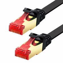 ANNNWZZD CAT.6 Flat Ethernet Gigabit Lan network cable (RJ45) 10 / 100/ 1000 Mbit/s | Patchcable | U / FTP Shielding | compatibl