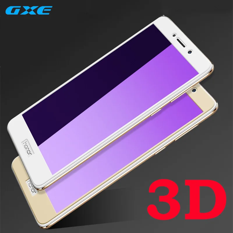 GXE 3D полное покрытие экрана протектор для Huawei P10 P9 Nova Plus Mate 9 Honor 8 Lite Pro 6X анти-синий