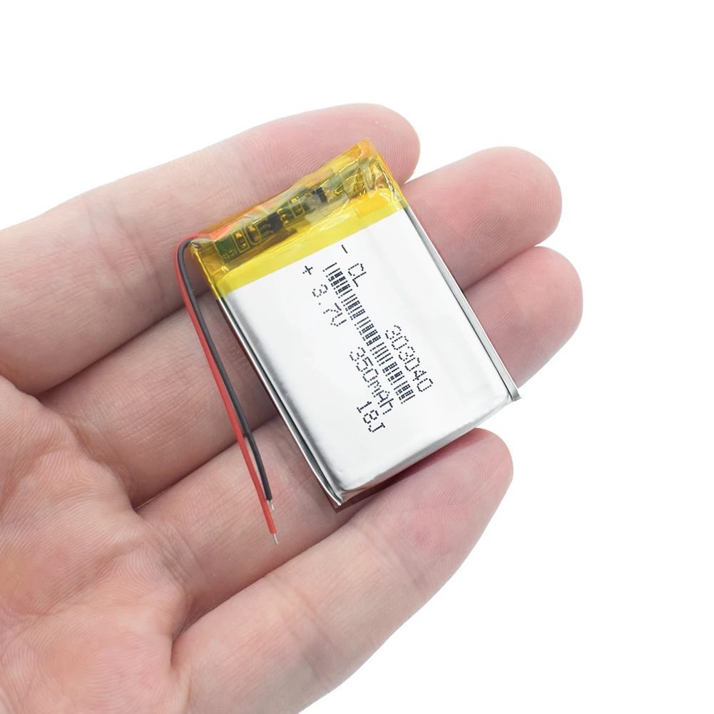303040 Li-Po перезаряжаемая батарея 3,7 V 350mAh для записи вождения gps MP3 MP4 gps MID динамик PDA DVR электронные игрушки светодиодный светильник