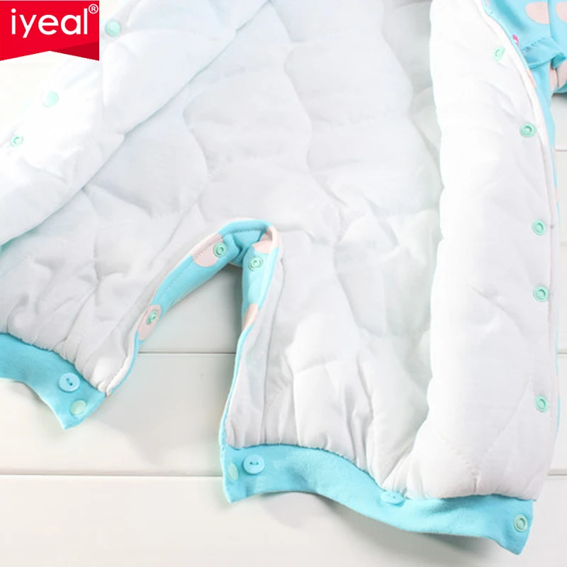 Младенцы зима ползунки хлопок мягкий цельный новорожденный девочка тёплый