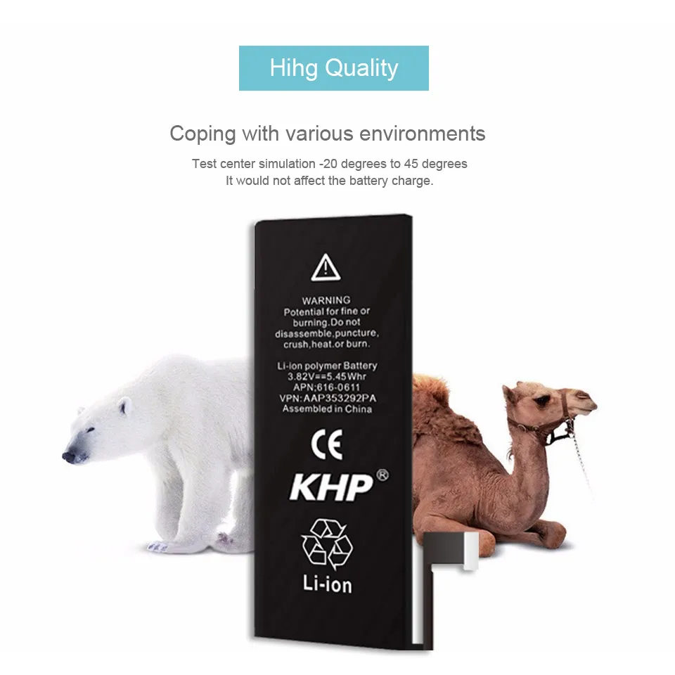 NEW 2017 100% Original KHP Phone Battery For iPhone 5 Capacity 1440mAh Repair Tools 0 Cycle Replacement Mobile Batteries Sticker (14)