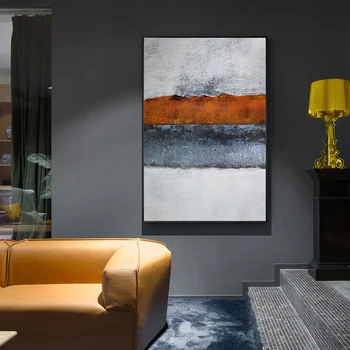 Günstige Mode Grau Block Leinwand Kunst Große Poster Drucke Moderne Wand Kunst Bild Für Wohnzimmer Gang Abstrakte Tableaux Cuadros Salon