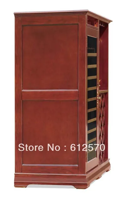 New Arrival Oak Wooden Wine Cellar Cabinet Furniture Compressor New Arrival Oak Wooden Wine Cellar Cabinet Furniture Compressor Cooling Climate Cave Digital Control Temp