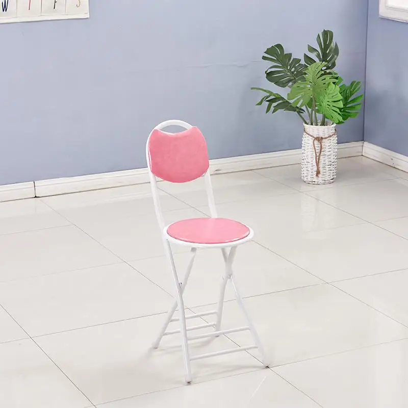 Простой складной стул, домашний портативный обеденный стул, стул для общежития, стул для студентов, складной стул - Цвет: a10