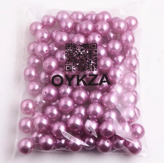 OYKZA 20 мм от 6 мм до 28 мм массивные акриловые бусины с имитацией жемчуга для детских модных ювелирных изделий, бисерное ожерелье