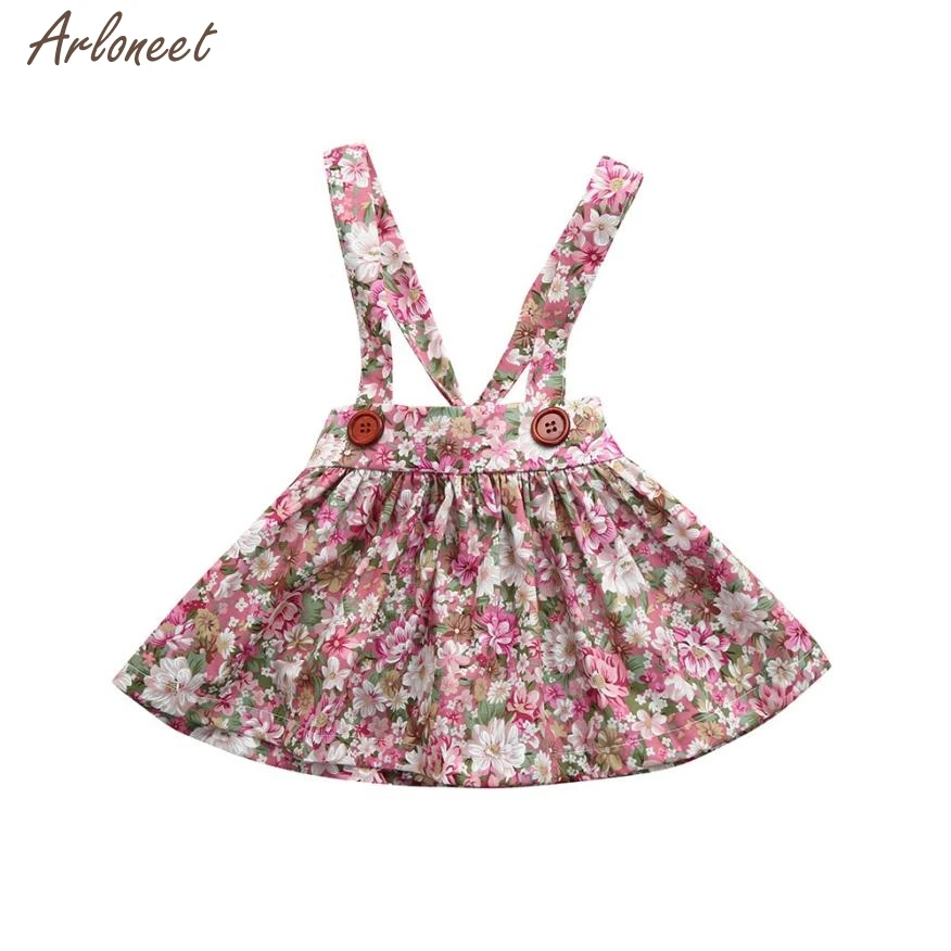 

2019 newborn baby dresses for girls Print Straps Backless Dress Overall Outfits Clothes Dress 0527