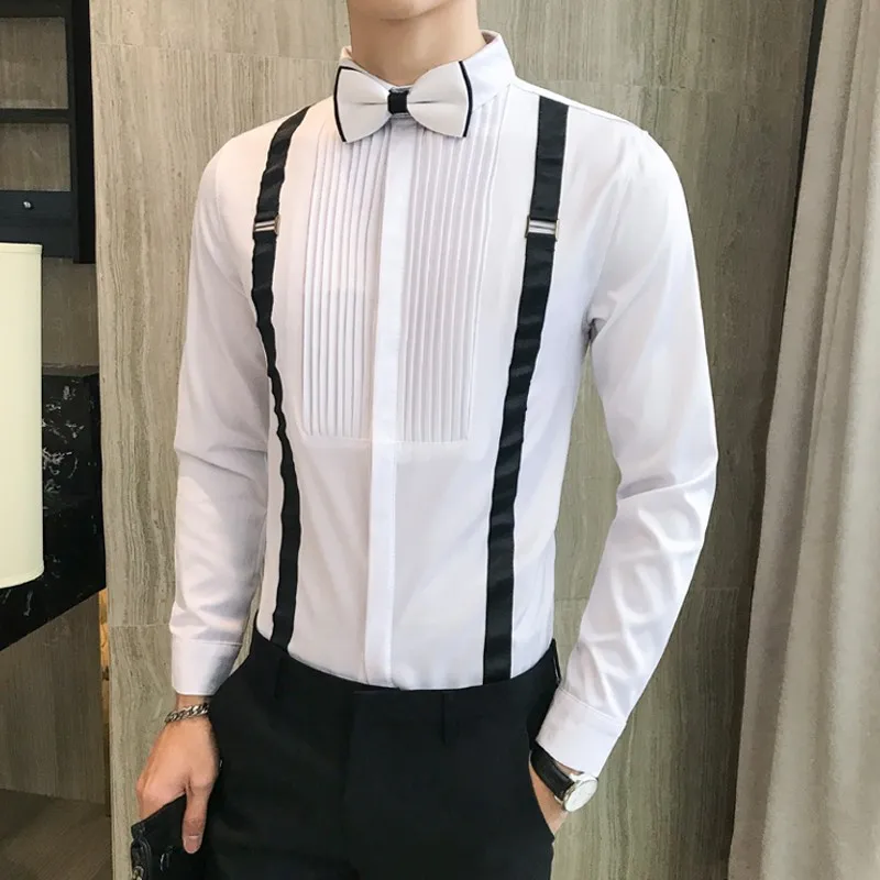 Men's Tuxedo Shirt And Bow-tie Chest 