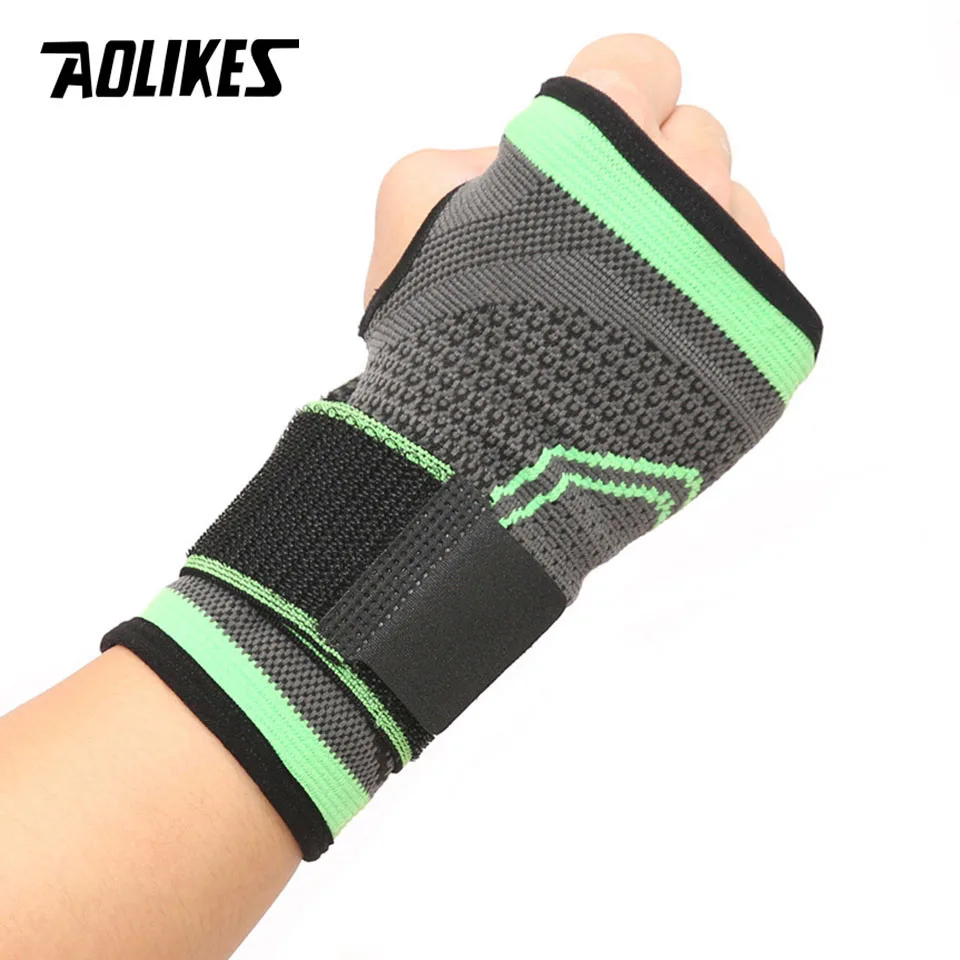 AOLIKES 1 шт. регулируемый браслет эластичные бинты для запястья повязки для тяжелой атлетики Powerlifting дышащие нарукавные повязки