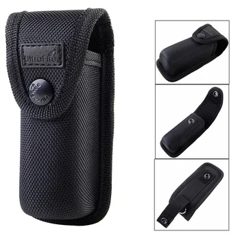 

Tactical Flashlight Holster Molle Pouch Outdoor Hunting Hiking Portable Electronic Torch Holster Cover Case for Belt BK