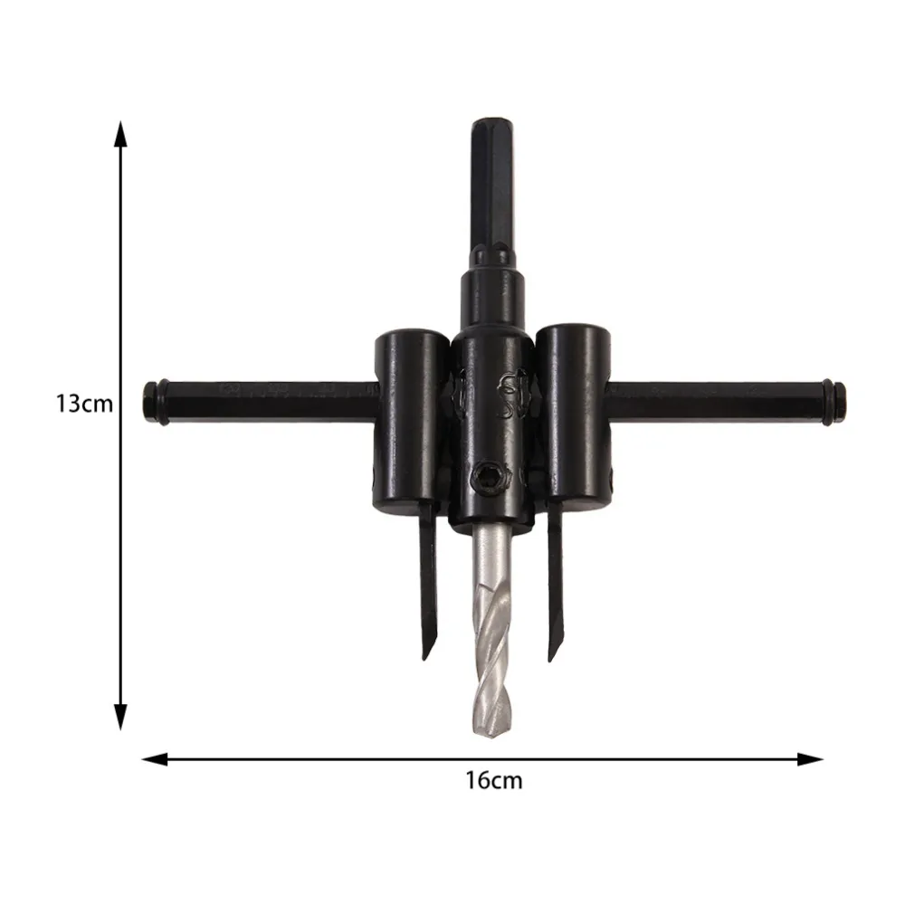 Регулируемый металлический сплав сталь дерево Круг отверстие пилы сверло резак комплект 30 мм-120 мм DIY повторное устройство расширитель