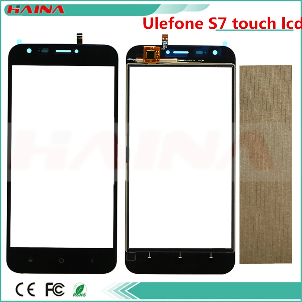 

black color with Lcd For Ulefone S7 LCD Display+Touch Screen Digitizer for Ulefone S7 Screen LCD Spare Parts+Tools+Adhesive