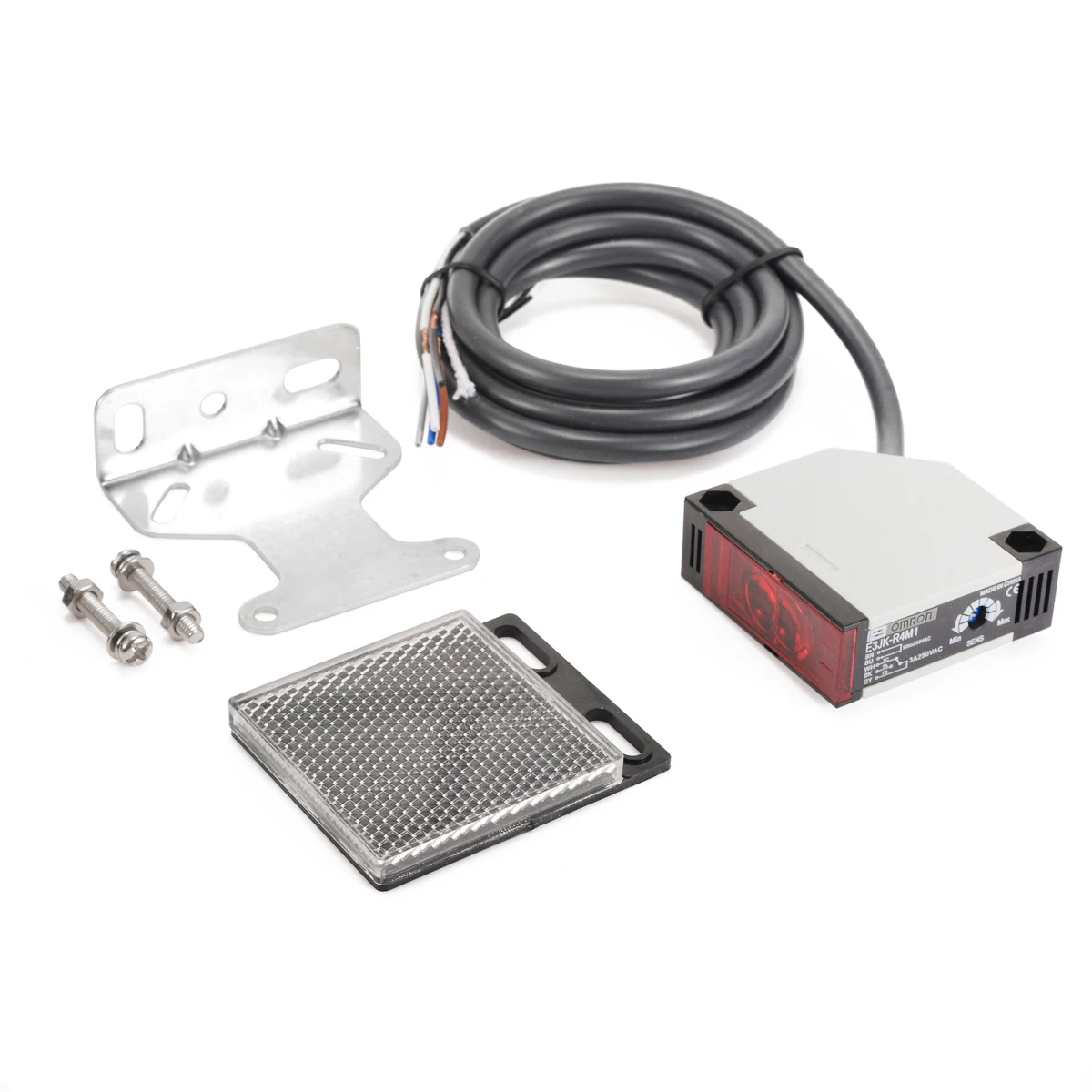 AC 90-250V 3A E3JK-R4M1 Square photoelectric switch lens reflection five lines Light Barrier Photoelectric Sensor
